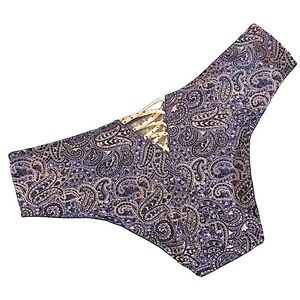 Victoria’s Secret Cotton Paisley Low-Rise Hiphugger Panty with Lace-Up Back XL